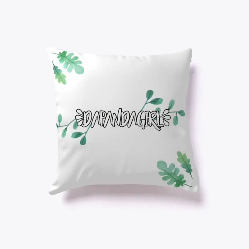 Double Sided DaPandaGirl Plant Pillow